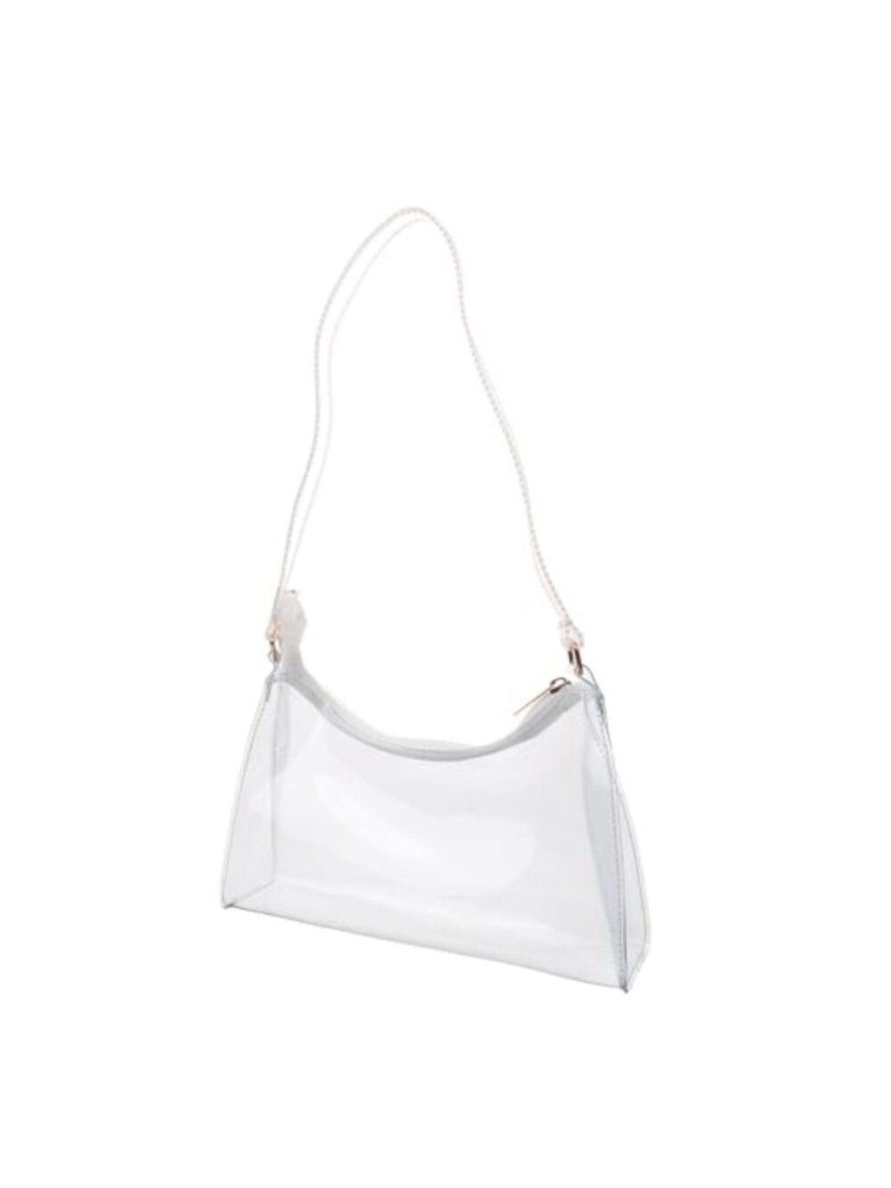 Transparent PVC Clear Shoulder Bag Stadium Approved Crossbody Purse Adjustable